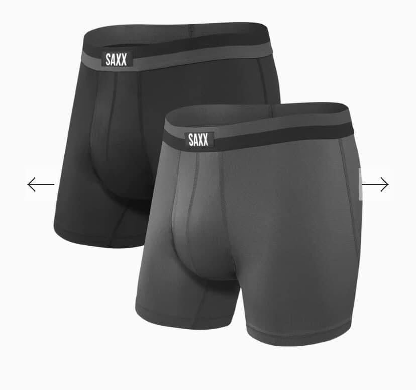 Saxx Sports Mesh In Black/Graphite 2Pack